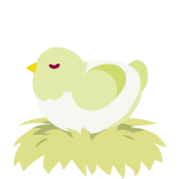 daylily, a white and lemon chicken with a head pattern