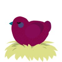 A maroon and wine chicken with a double-lace pattern