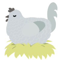 (unnamed), a mist and silver chicken with a lace pattern