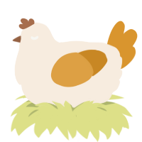 Banana Launcher, a cream and orange chicken