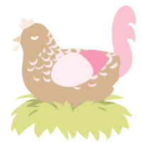 Neapolitan, a beige and rose chicken with a half-lace pattern