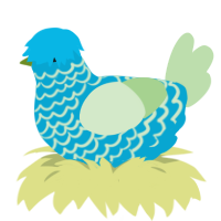 (unnamed), a cerulean and gluppy chicken with a lace pattern
