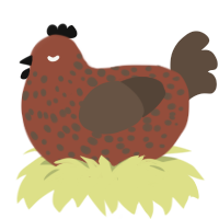 Granite, a russet and bark chicken with a speckle pattern