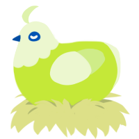 (unnamed), a lime and apple chicken with a head pattern