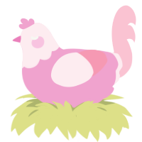 (unnamed), a pink and rose chicken with a head pattern