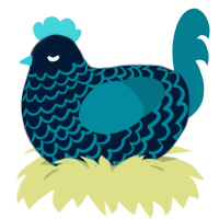 A tumblr and sea chicken with a lace pattern