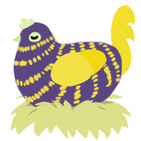 (unnamed), a overcast and yellow chicken with a bar pattern