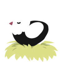 A black and cream chicken with a head pattern