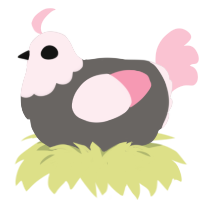 (unnamed), a grey and rose chicken with a head pattern