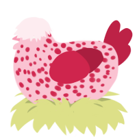 g tbn, a rose and crimson chicken with a speckle pattern