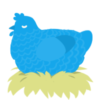 tweeter, a sky chicken with a lace pattern