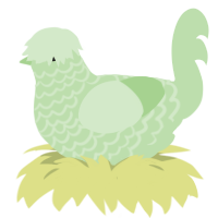 Glup Glup Glup, a gluppy chicken with a lace pattern