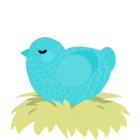 Aqua Comet, a aqua chicken with a lace pattern
