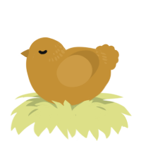 Gold Sun, a gold chicken with a neck-band pattern