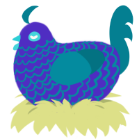 (unnamed), a indigo and sea chicken with a lace pattern