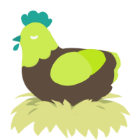 Lasting Damage, a bark and lime chicken with a head pattern