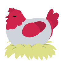 (unnamed), a mist and crimson chicken with a head pattern