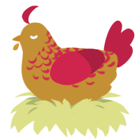 (unnamed), a gold and crimson chicken with a half-lace pattern