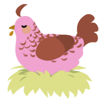 (unnamed), a pink and russet chicken with a half-lace pattern