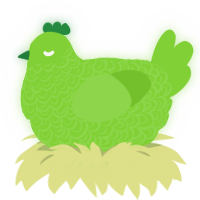 Wraith, a grass chicken with a double-lace pattern