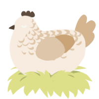 Crèmerie, a cream and beige chicken with a half-lace pattern