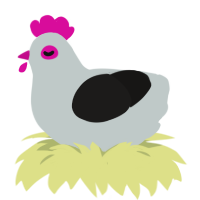 (unnamed), a silver and sable chicken