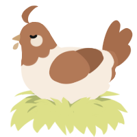 A cream and brown chicken with a head pattern
