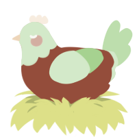 (unnamed), a russet and gluppy chicken with a head pattern