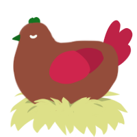 (unnamed), a russet and crimson chicken