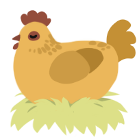 (unnamed), a honey and gold chicken with a neck-speckle pattern