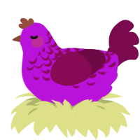 (unnamed), a amethyst and wine chicken with a half-lace pattern