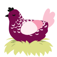 kevorkian, a wine and rose chicken with a half-lace pattern