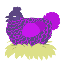 (unnamed), a overcast and amethyst chicken with a lace pattern
