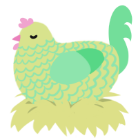 (unnamed), a lemon and spring chicken with a lace pattern