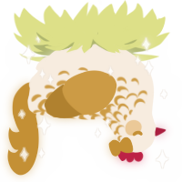 Bebé, a cream and gold chicken with a half-lace pattern
