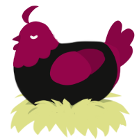 (unnamed), a black and maroon chicken with a head pattern