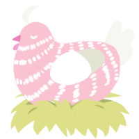 (unnamed), a rose and white chicken with a bar pattern