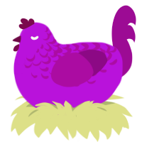 (unnamed), a amethyst and plum chicken with a half-lace pattern