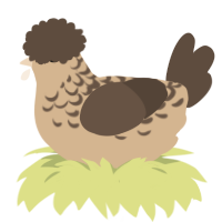 Coffee cake, a beige and bark chicken with a half-lace pattern