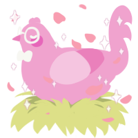 A pink chicken