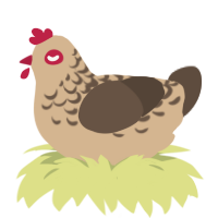 (unnamed), a beige and bark chicken with a half-lace pattern