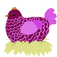 The Wizard Cadir, a wine and orchid chicken with a lace pattern