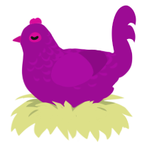 (unnamed), a plum chicken with a half-lace pattern