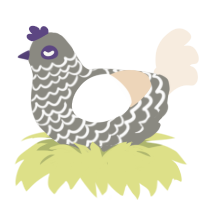 (unnamed), a ash and cream chicken with a lace pattern