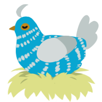 (unnamed), a cerulean and silver chicken with a bar pattern
