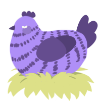 (unnamed), a lilac and overcast chicken with a bar pattern