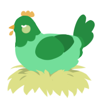 (unnamed), a spring and viridian chicken with a head pattern
