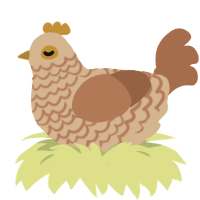 (unnamed), a beige and brown chicken with a lace pattern