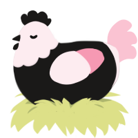 (unnamed), a sable and rose chicken with a head pattern