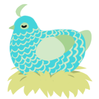 (unnamed), a aqua and gluppy chicken with a lace pattern
